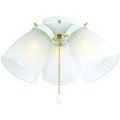 Boston Harbor Boston Harbor CF-3FLK-WH Ceiling Fan Light Kit, 3 Light, Frosted Glass, White CF-3FLK-WH